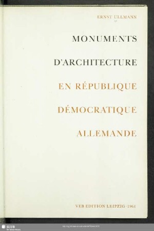 Monuments d'architecture en République Démocratique Allemande