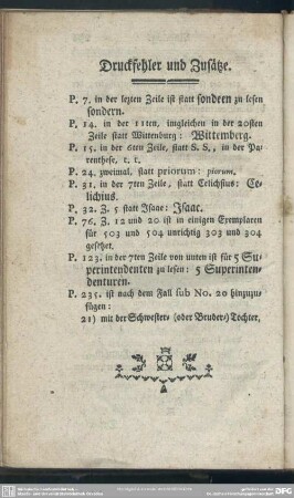 Druckfehler und Zusätze