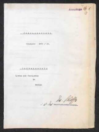 1932/33: Jahresbericht ... - 1932/33