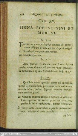Cap. XV. Signa Foetus Vivi Et Mortui