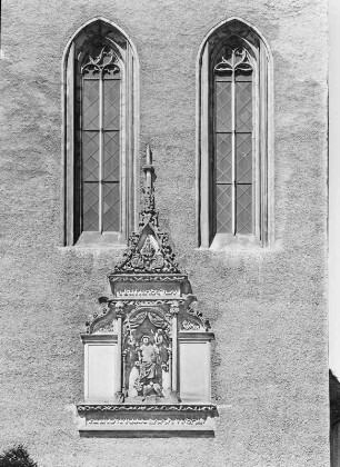 Denkmal Matthias Corvinus in Bautzen : Gauske, Briccius: Matthias-Relief (Denkmal für König Matthias Corvinus). Sandstein; 9 x 4 m. 1486, 1925/1926 erneuert. Bautzen, Matthiasturm (1483/1486), Stadtseite