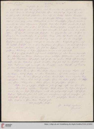 Brief von Georg Gottfried Gervinus an Johann Friedrich Minssen
