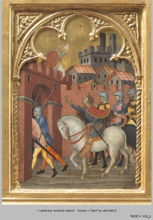 Thronender Heiliger Geminianus und Szenen aus seinem Leben