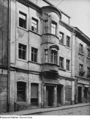 Bautzen, Heringstraße 4. Wohnhaus mit Laden (um 1750). Straßenansicht