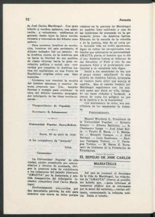 El sepelio de José Carlos Mariátegui