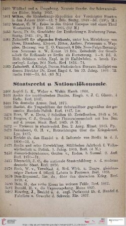 Staatsrecht u. Nationalökonomie (Nr. 3466 - 3589)