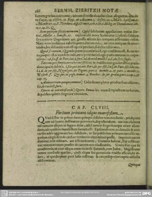 Cap. CLVIII. Furtum primum idque manifestem