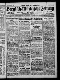 Bergisch-märkische Zeitung. 1924-1938