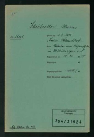 Werner Scheidacker (1915 - 1992)