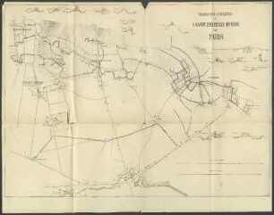 Karte: Vorpostenstellung der 1. Garde Infanterie Division vor Paris