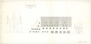 Gsaenger, Gustav; München; Stadtmuseum, Erweiterung - Erweiterung 3. Bauabschnitt, Jakobsplatz Variante I. (Ansicht)
