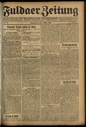 Ausgabe vom Donnerstag, den 09. März 1916.