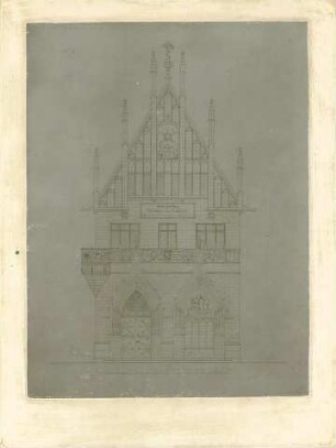 Billing, Hermann; Bretten (Baden-Württemberg), Marktplatz; Melanchthonhaus - Fassadenansicht (Planfoto)