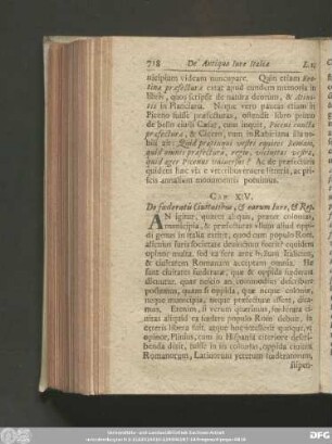 Cap. XIV. De foederatis Civitatibus, & earum Iure, & Rep.