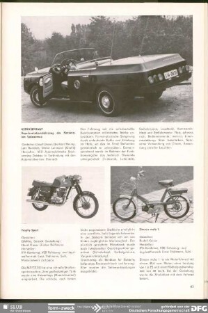 Simson mofa 1 : Informationen Neue Erzeugnisse