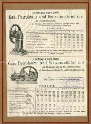 Petroleum- und Benzinmotore