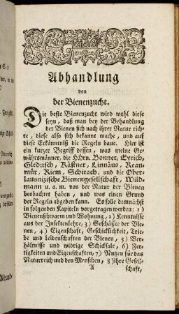 Abhandlung von der Bienenzucht.
