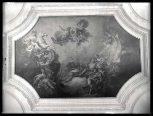 Hofbibliothek; Deckenbild, Allegorie auf der Stiftgründung der Akademie