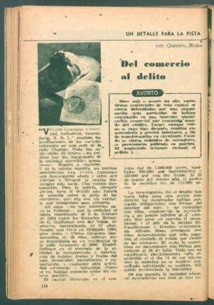 Del comercio al delito : Un detalle para la pista