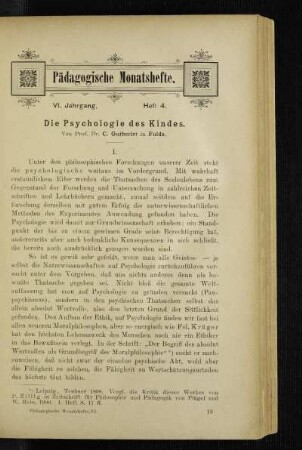 ¬Die¬ Psychologie des Kindes