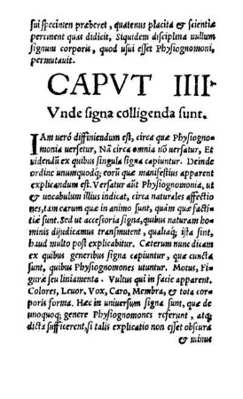 Capvt IIII. Vnde signa colligenda sunt.
