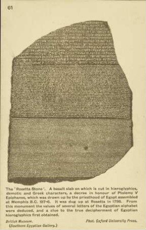 The 'Rosetta Stone'.