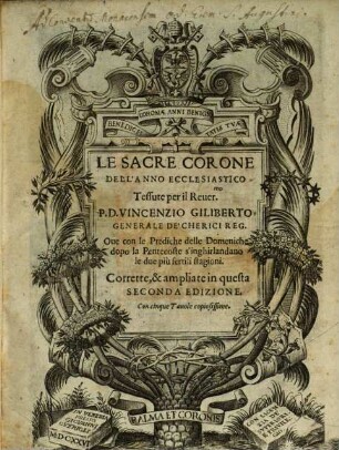 Le sacre corone dell'anno ecclesiastico