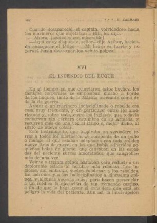 XVI - El incendio del buque