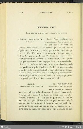 Chapitre XXVI. Quel est le caractère propre a la faute