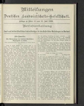 Beilage zu Stück 12 vom 10. Juli 1899.