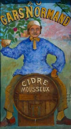 Frankreich. Basse Normandie. Calvados. Honfleur. Schild einer Gastwirtschaft
