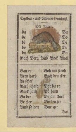 Sylben- und Woerterkenntniß