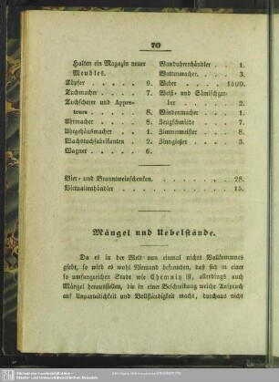 Mängel und Uebelstände
