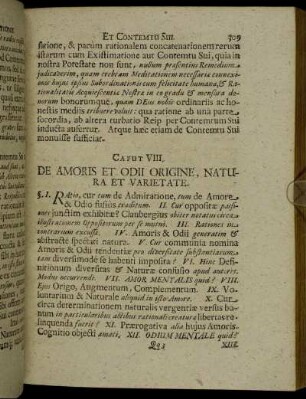 Caput VIII. De Amoris Et Odii Origine, Natura Et Varietate.