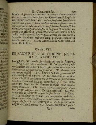 Caput VIII. De Amoris Et Odii Origine, Natura Et Varietate.