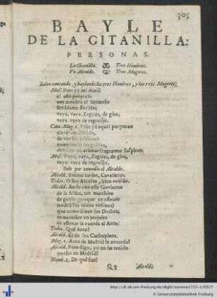 Bayle De La Gitanilla.