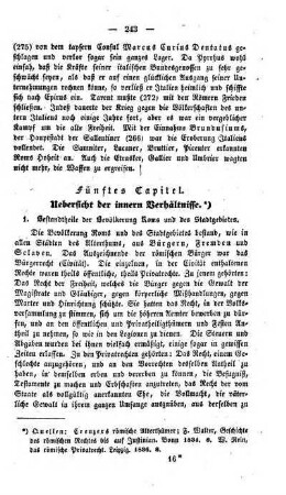 Fünftes Capitel. Uebersicht der innern Verhältnisse