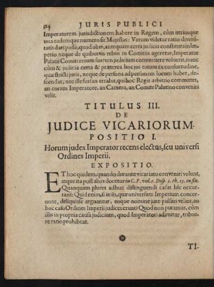 Titulus III. De Iudice Vicariorum.