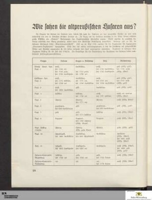 Wie sahen die altpreußischen Husaren aus?