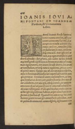 Ioanis Ioviani Pontani Ad Ioannem Pardum, de Conviventia Liber.