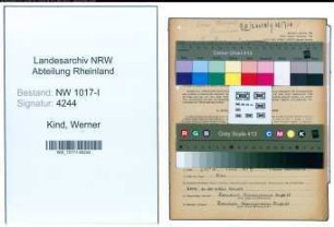 Entnazifizierung Werner Kind , geb. 17.03.1918 (Zeichner)