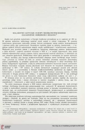 16: Malarstwo gotyckie Europy środkowowschodniej – Zagadnienie odrębności regionu