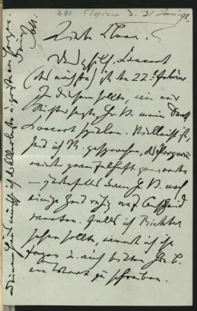 Brief an Clara Schumann : 31.01.1891