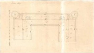 Gärtner, Friedrich von; München; Wittelsbacherpalast - Nordhälfte (Grundriss)