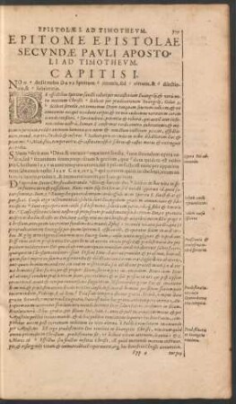 Epitome Epistolae Secundae Pauli Apostoli Ad Timotheum.