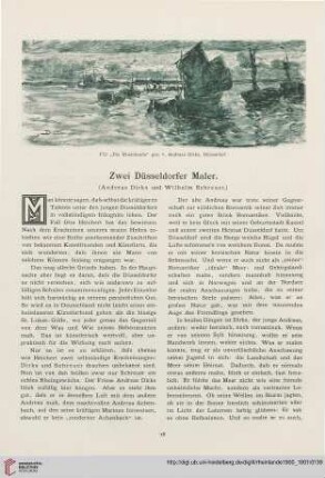1: Zwei Düsseldorfer Maler (Andreas Dirks und Wilhelm Schreuer)