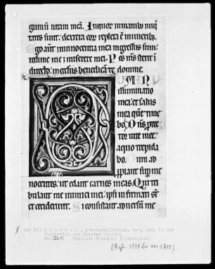 Psalterium (aus Kloster Polling) — Initiale D (ominus illuminatio), Folio 32verso