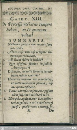 Caput. XIII. De Processu nocturno tempore habito, an & quatenus valeat?