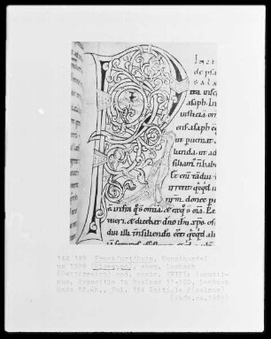 Initiale P(salmus); cod. membr. XVIII: Augustinus. Expositio in Psalmos 51-100, Folio 154