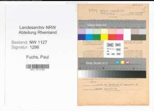Entnazifizierung Paul Fuchs , geb. 04.08.1892 (Hotelpaechter)